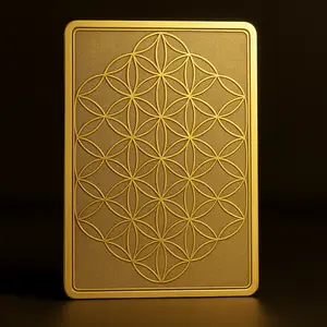 Miracle Card - Manifest Your Highest Potential - Seed of Life Sacred Geometry Metal Card – Manifestation, Affirmations, Miracles, Spiritual & Prayer Keepsake - Forever Card Co.