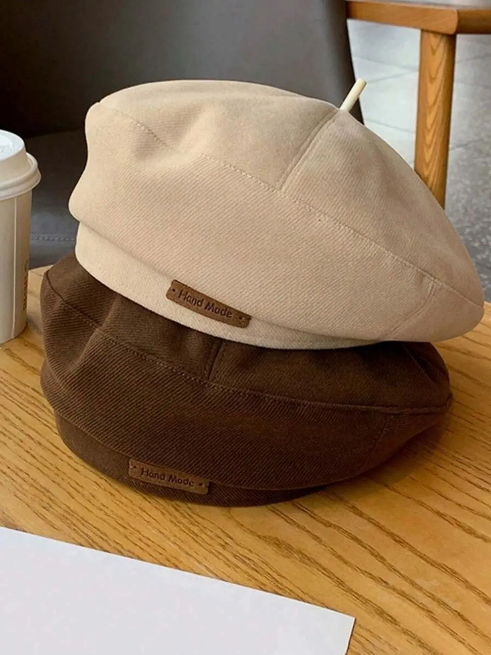 Women's Autumn/Winter Retro Beret Hat, Multifunctional Letter Print, Slimming, Octagonal Cap, Pumpkin Hat