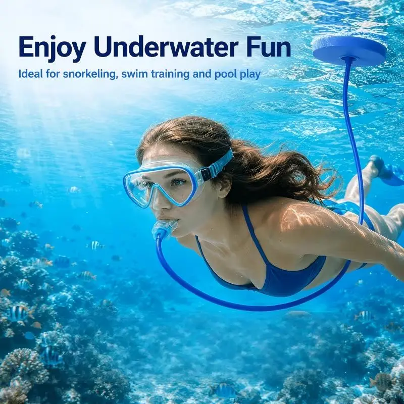 Diving Oxygen Supply Set, Scuba Breathing Tube withSplash-Resistant Single-Head/Dual-Head Regulator,Silicone Leak-Proof Underwater Breathing Valve,Snorkeling Mask Snorkels for Diving Training, UnderwaterSnorkels
