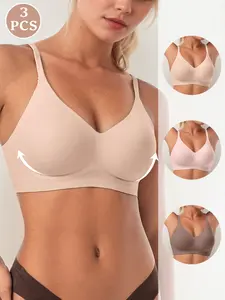 Women's Jelly Bra Push-Up Support Fit No Underwire Bras with Adjustable Padding Design Soft Comfort Daily Wear, Ladies Everyday Bra Underwear