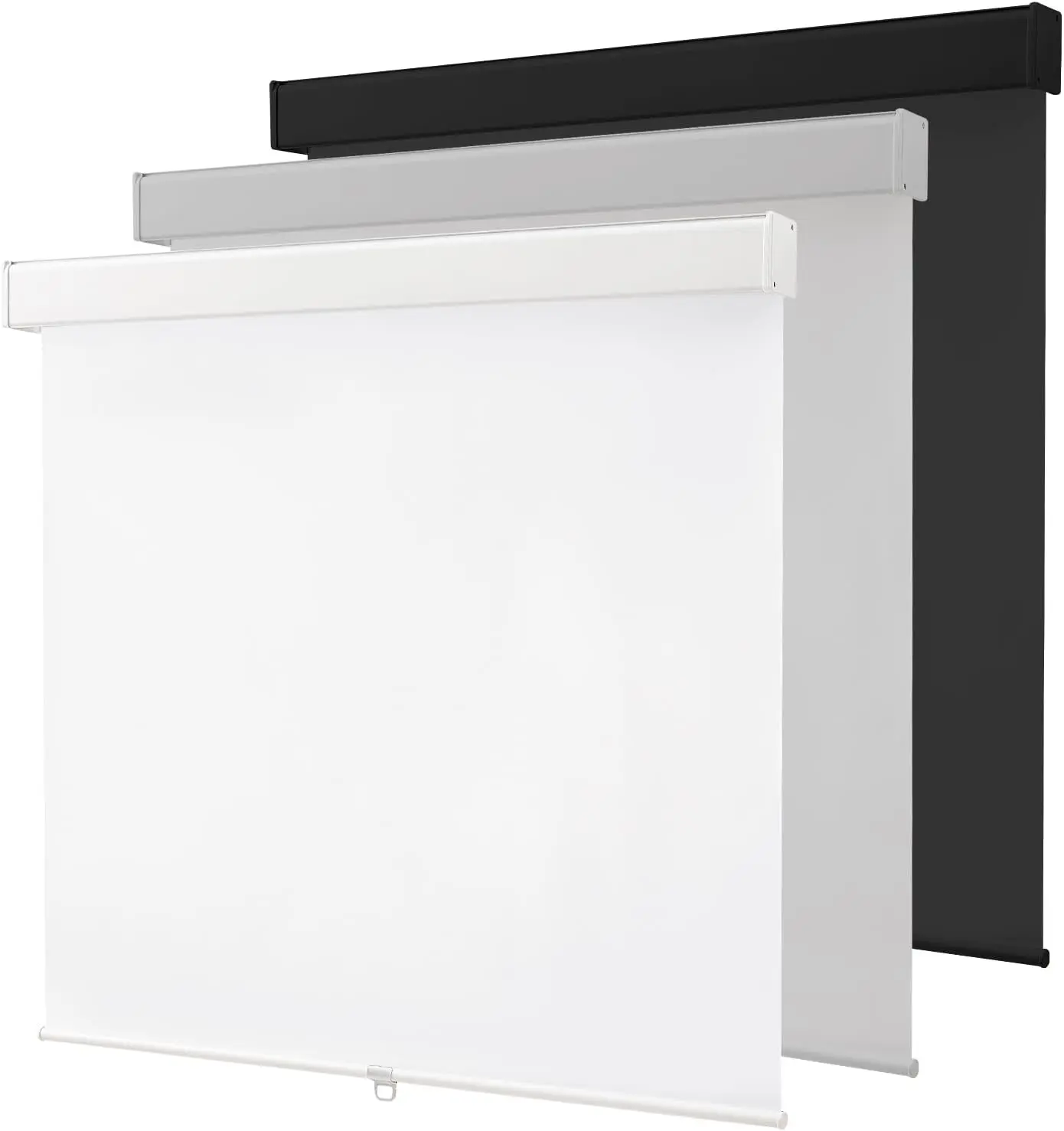 100% Blackout Cordless Roller Window Shades, Thermal Insulated UV Protection Pull Down Blinds for Home Office, Easy to Install, 35" W x 72" H, White