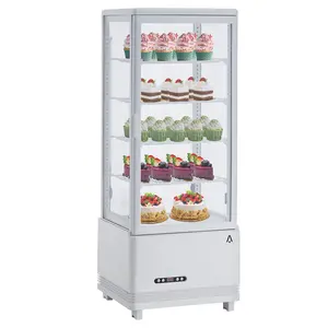 3.5 Cu. Ft. / 98 Liter Commercial Display Refrigerator, Countertop Refrigerated Cake Display Cabinet with Adjustable Shelves & Digital Controls – LED Display for Cafes, Bakeries