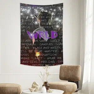 Juic Wrld Album Flag Tapestry Rapper Music Singer Tapestry 40x60in Funny Poster for College Party Room Indoor and Outdoor Decor
