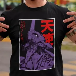 T-shirt Neon Genesis Evangelion Shinj Asuka Eva Unit 01 Anime Mecha 90s Japan, Go-To Outfit, No Thinking Needed, Essential Piece