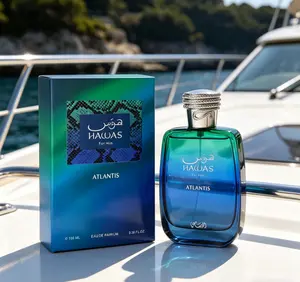 Hawas For Him Atlantis Eau de Parfum 100ml / 3.38 fl.oz | Fresh & Modern Men’s Fragrance Spray | Crisp Clean Aquatic Woody Scent, Long Lasting Daily Wear Perfume for Casual, Office and Outdoor Occasions