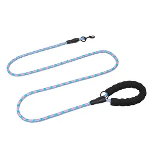 YuY Pet CUTE Blue-Pink Dog Leash! 2-in-1 Short/Long Pull + Night Reflective，tangle leash, Versatile dog Training leash，dog  products，Adjustable Reflective dog Service Harness