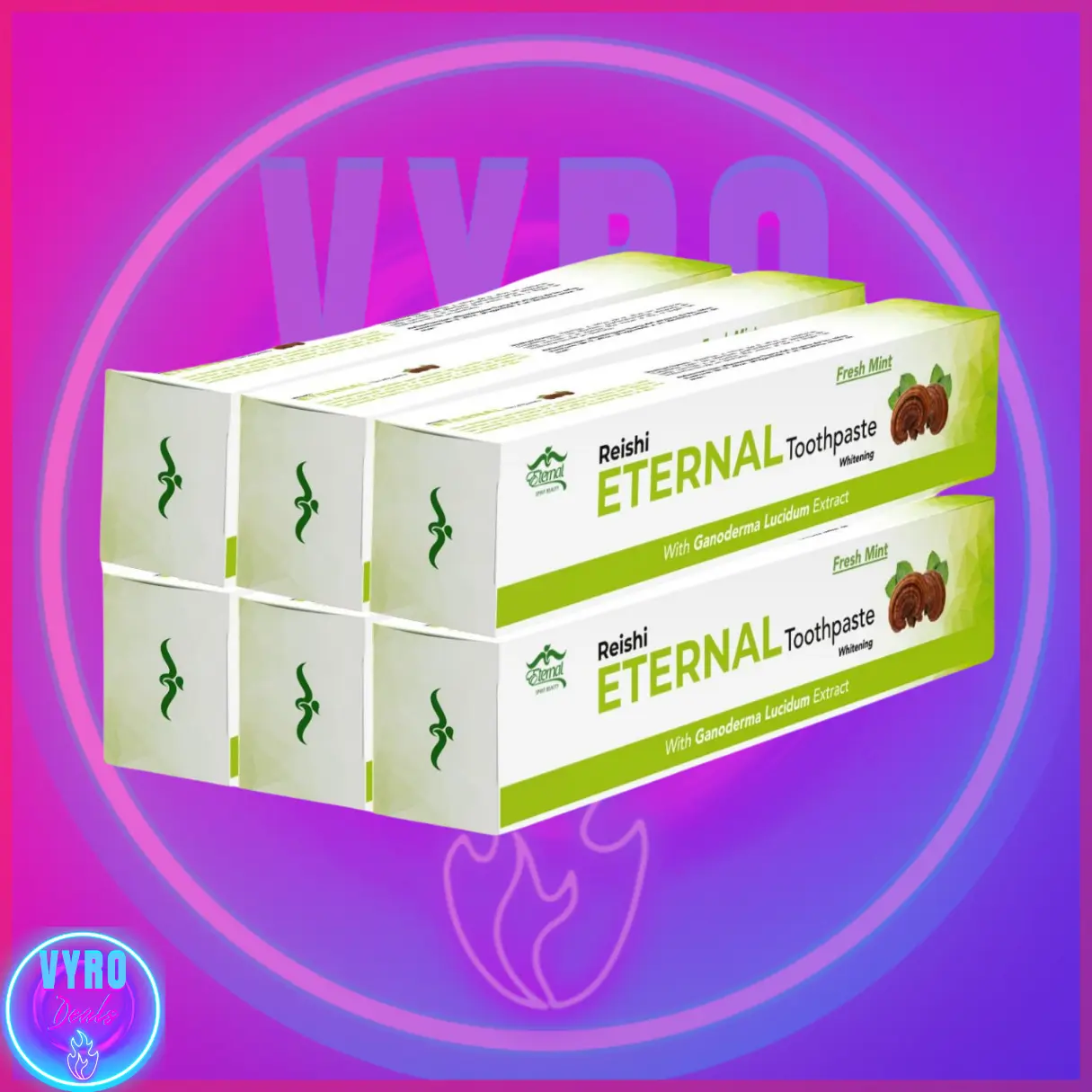 Eternal Whitening Fresh Mint SB Toothpaste for Oral Care- PACK OF 6 Eternal Whitening Fresh Mint SB Toothpaste for Oral Care- PACK OF 6