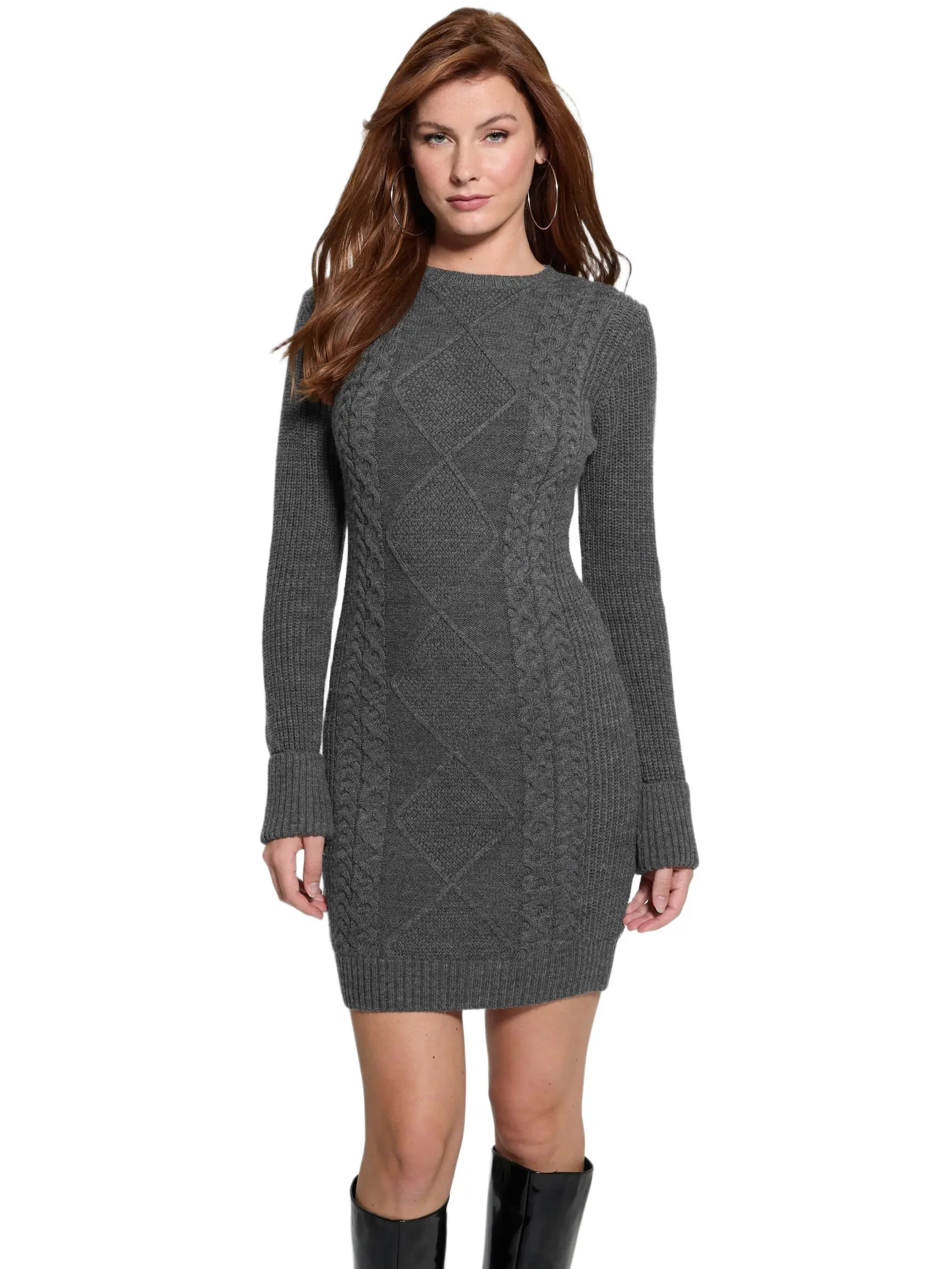 GUESS Female Serena Cable Sweater Dress