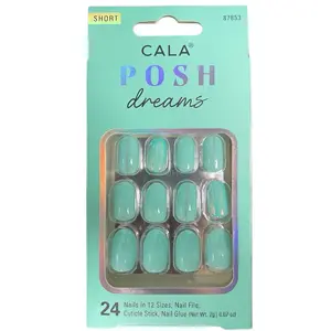 POSH DREAMS | SHORT OVAL MINT Nail Acrylic Glossy
