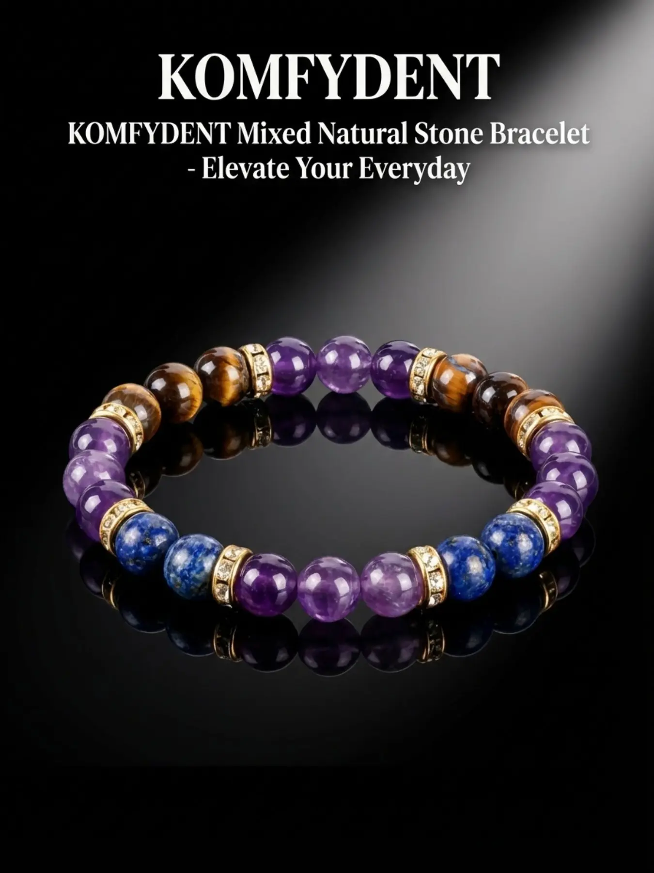 Genuine Tiger's Eye Stone Minimalist Stackable Bracelet for Women, Daily Wear Wealth & Abundance Attraction Bracelet, Thoughtful Gift for Mother's Day Easter, Crystal bracelets