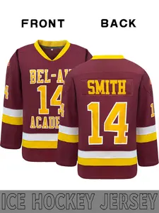 Bel-Air Smith # 14 Retro Hockey Jersey Classic Movie Edition Hockey Jacket, Embroidered Long Sleeve Hockey Sweater, Suitable for Autumn and Winter, Collected by Fans, Retro Hockey Street Style