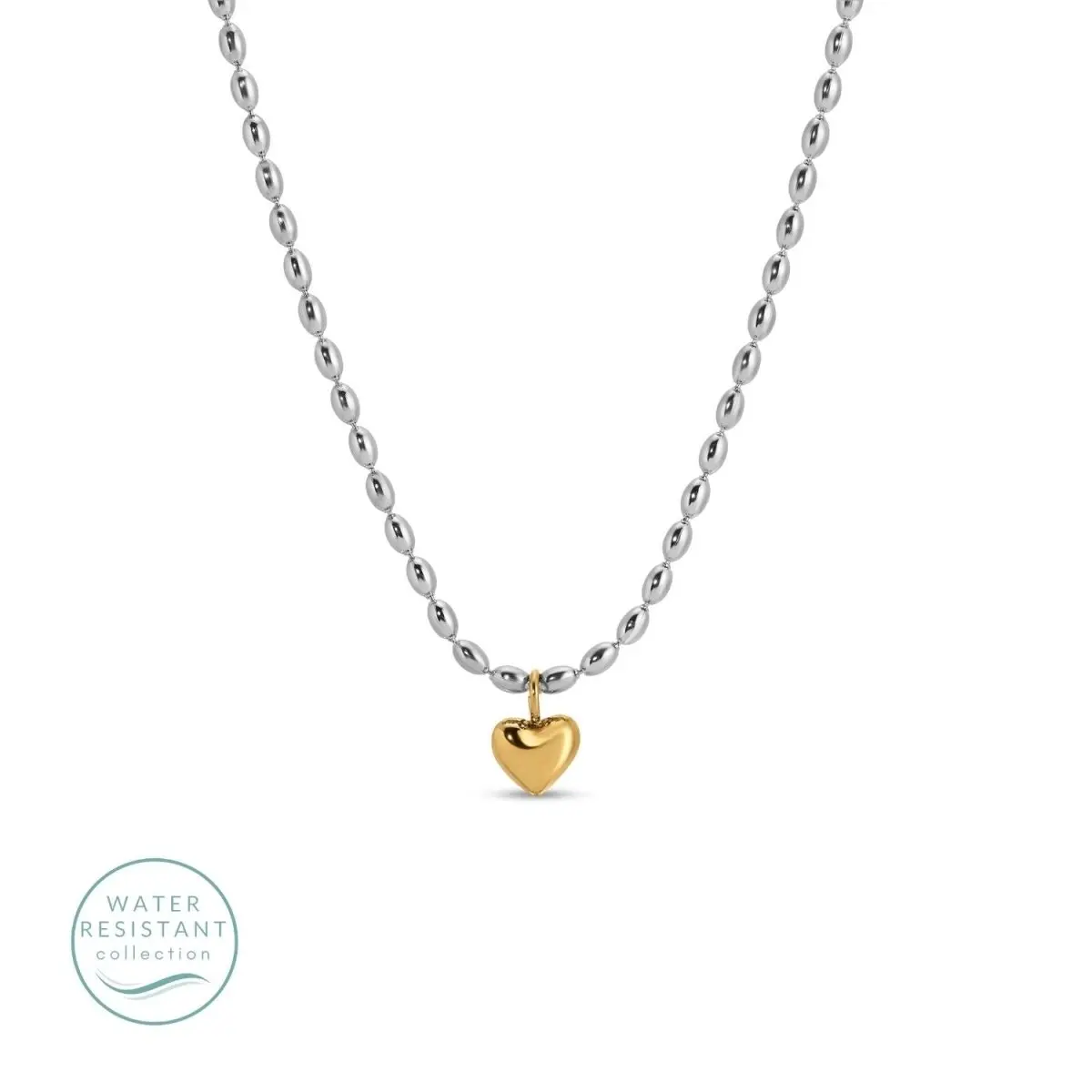 Splendid Iris Adults' Petite Heart Water Resistant Necklace, 17 In, Suitable for Any Occasion