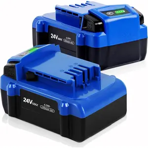 ?Upgrade!? 2Pack 6.0Ah Replace  for Kobalt 24V  Max KB624-03 KB524-03 KB424-03 KB224-03 KB124-03 Lithium Ion Cordless Tools High Capacity [Can't FIT Snow Joe &Sun Joe &Chain ]