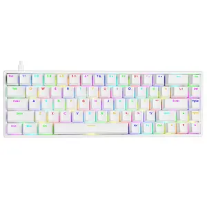 Mechanical Keyboard with Blue and Red Switches, Wired Keyboard, Mini Desktop Portable RGB Illuminated Small Keyboard