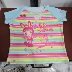 Japanese Sweet Kawaii Cartoon Printing T-shirt Women Y2k Aesthetic Cute Fashion Tees Casual Harajuku Patchwork Loose Tops New
