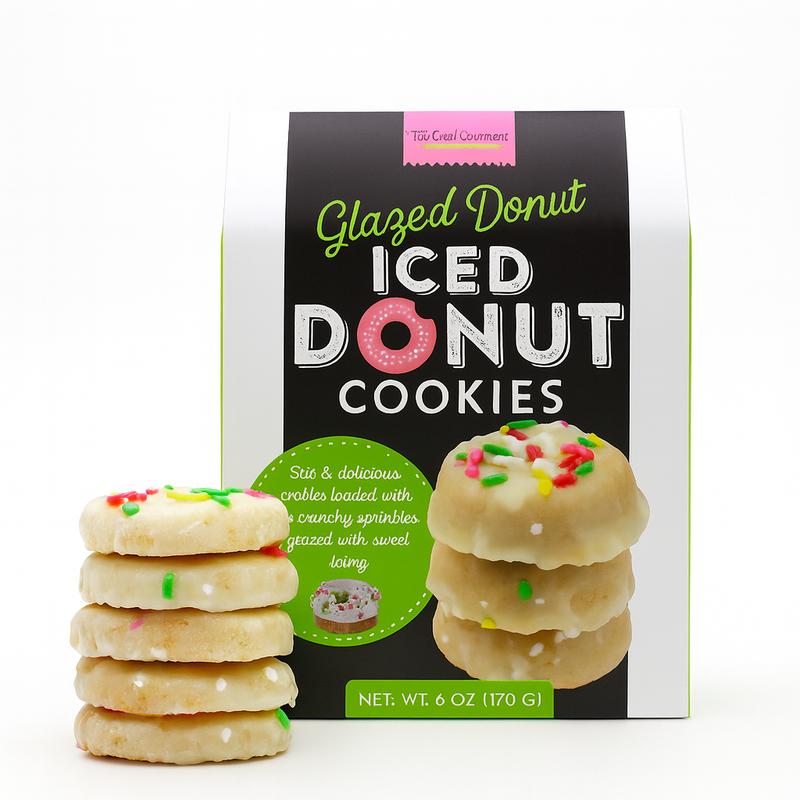 Too Good Gourmet Donut Shoppe Cookies 4-Pack Variety Glazed Donut Cinnamon Roll Apple Fritter Soft Chewy Sweet Assortment Perfect for Morning Coffee or Anytime Treat