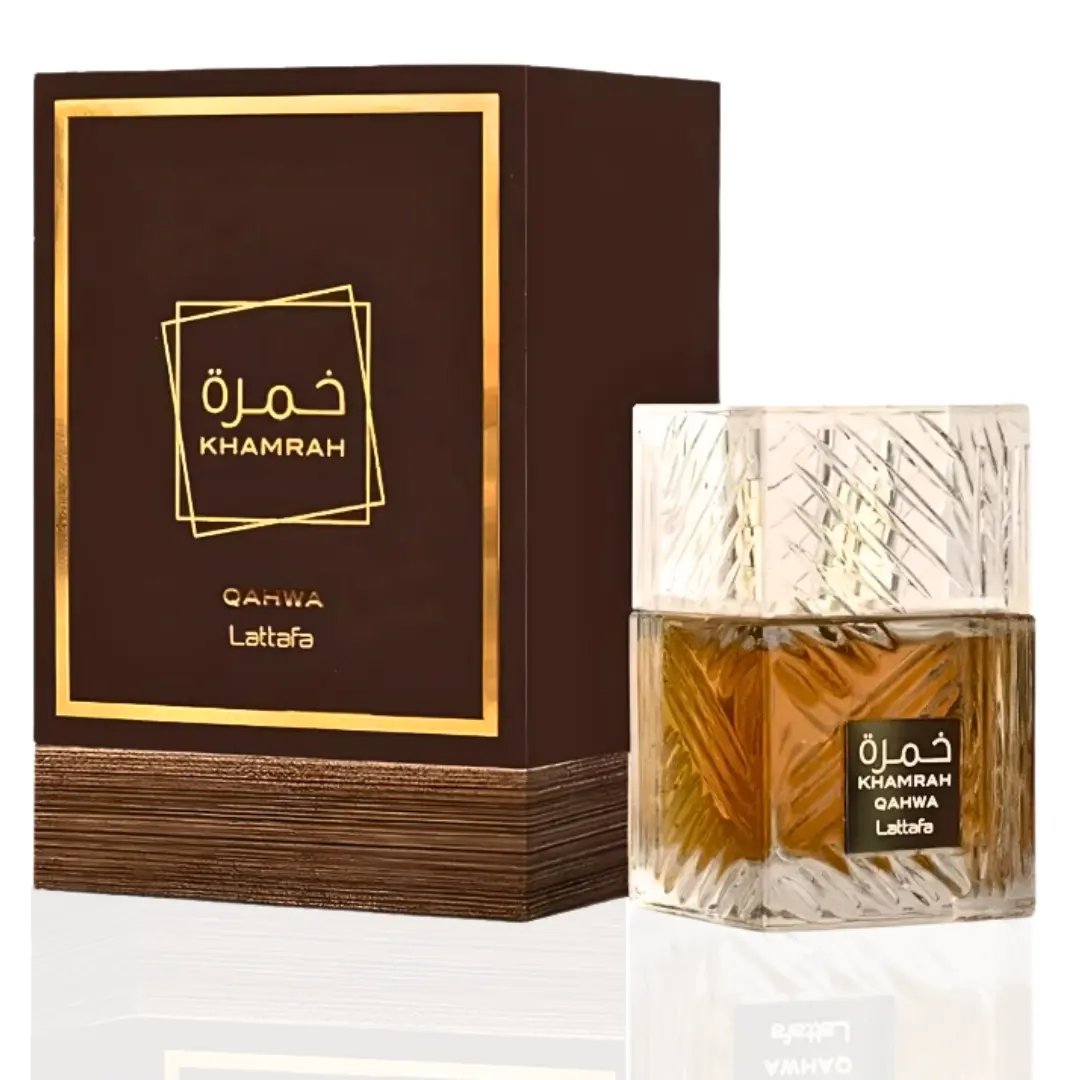 Khamrah Qahwa Eau de Parfum Spray 100ml (3.4 oz) by Lattafa - Vanilla Musk Perfume, Arabian Perfume, Long Lasting Perfume for Men & Women
