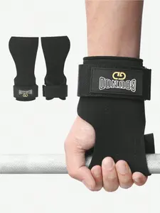 GOUNOD 1pair Microfiber Wrist Straps For Weightlifting For Maximum Grip Support - Lifting Deadlift Strap & Weight Lifting Grips Gloves