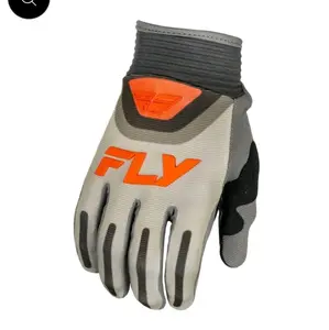 Fly Racing Gloves - Medium Size, Orange and Gray Design, Ideal for Racing Activities