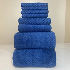 8 Pack Thick Coral Fleece Bath Towels, Options, Soft Absorbent Hotel Home Travel Towels, Durable & Comfortable