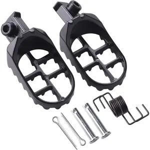Aluminium Foot Pegs, Black, Rear, Universal Fit For PW50,PW80,TW200,XR50R,CRF50,CRF70,CRF80,CRF100F Dirt Bike