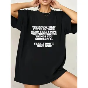 Relaxed Cotton T-shirt with Bold Message