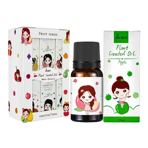 Fruit oil, 12 pieces/box of fruit scented essential oil, home fragrance oil, home care products for living room, bedroom, bathroom, office Arom  atherapy diffuser oil Natural Aromatherapy Healthcare Fitness