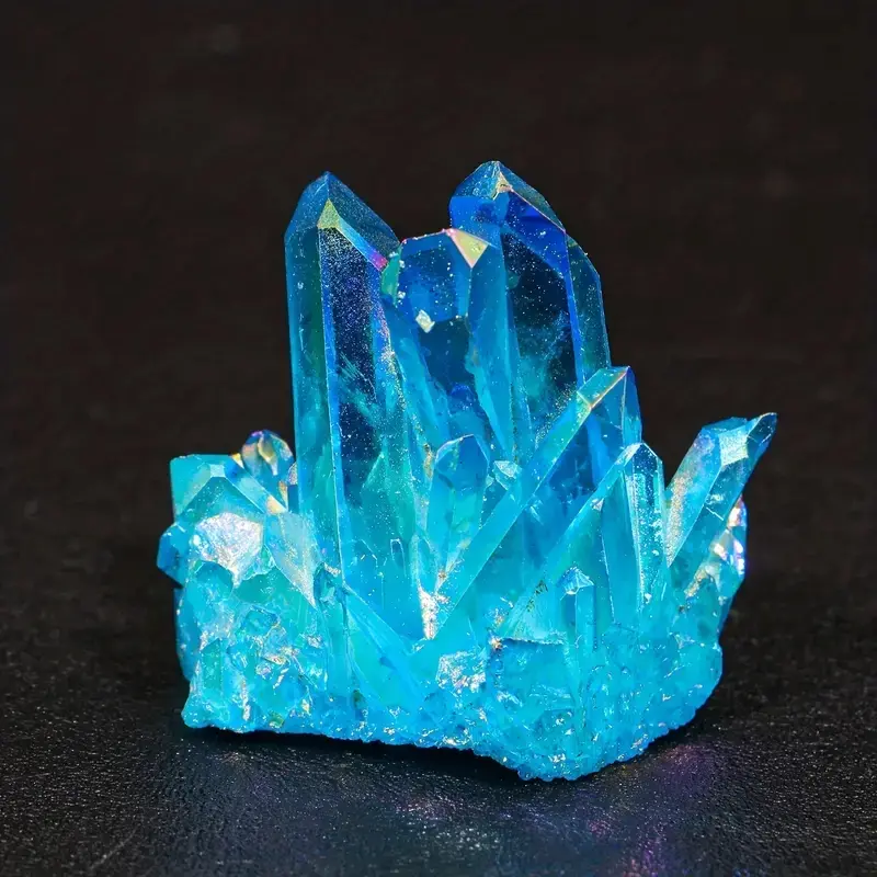 Natural Blue Crystal Cluster Mineral Rocks Specimens, Healing Meditation Chakra Reiki Cluster Collection, Home Office Table Decoration Ornament