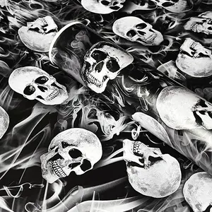 Skull Sticker Bomb Graffiti PVC Vinyl Wrap Film With Air Release Self Adhesive DIY Car Motorcycle Furniture Decoration Sticker Car Decorative Sticker