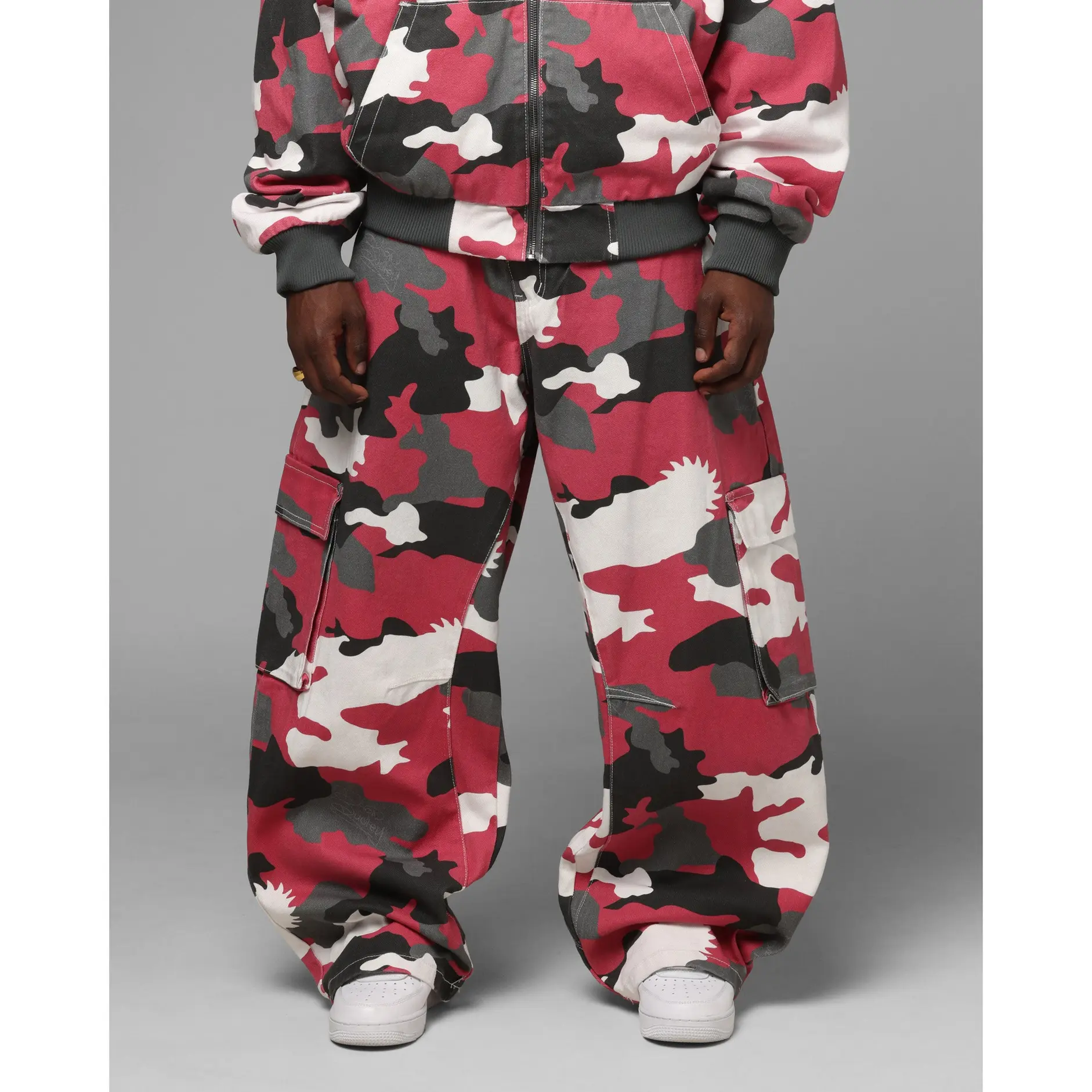 Loiter X WWE Dudley Boyz Cargo Pants Red Camo