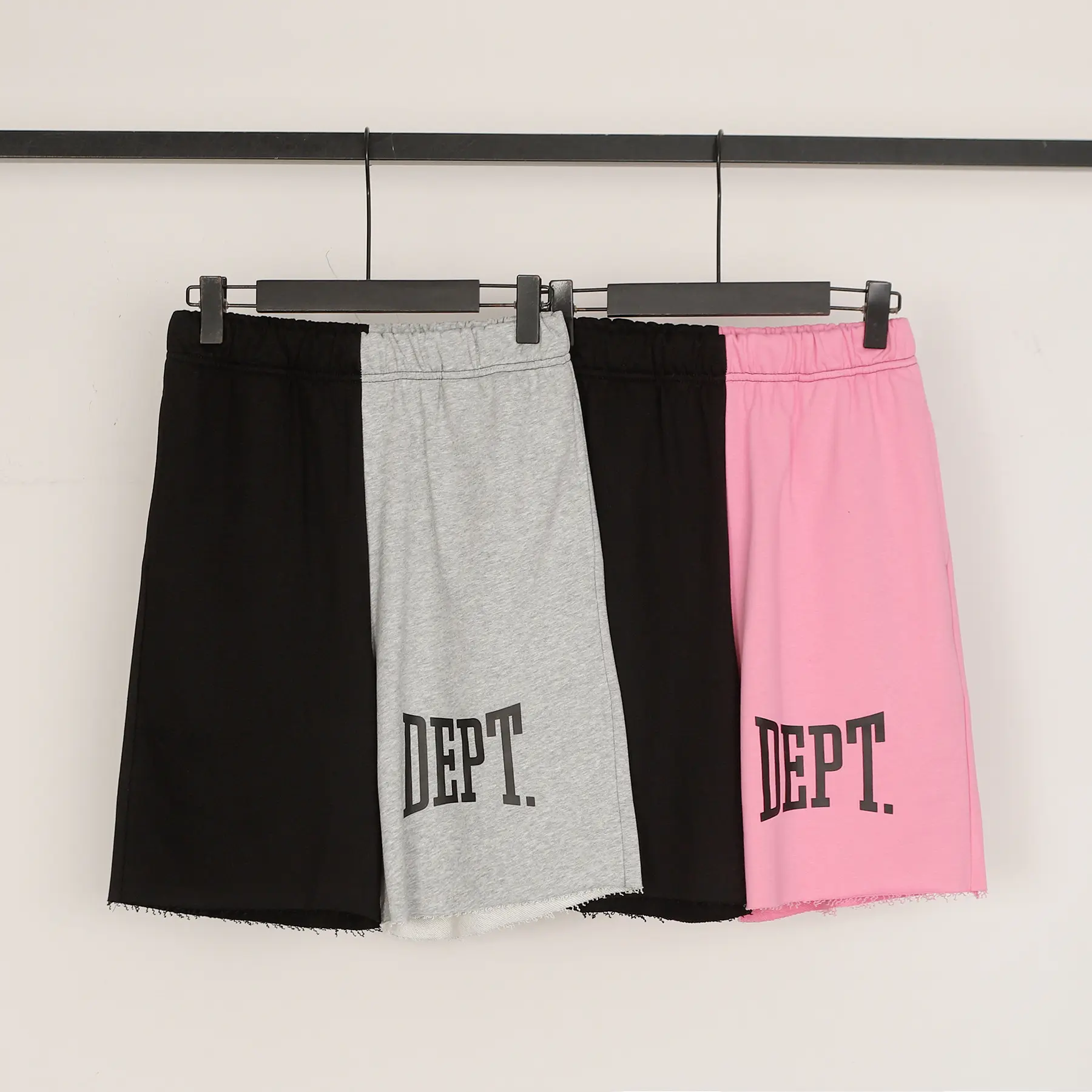GALLERY DEPT TIDE Gradient Tie Dye Graffiti Print Sweat Shorts, Men Women Loose Drawstring Five-Point Casual Shorts, Retro Splash Ink Streetwear Summer Unisex Sports Shorts