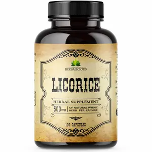 Licorice Root 100 Capsules - Glycyrrhiza Glabra -  Digestion Restore Respiratory Health Fatigue & Immunity Support DGL Healthcare Natural