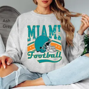 [Sale off up to 50%] Vintage Miami Sweatshirt, 90s Gameday Style, streetwear graphic tee
