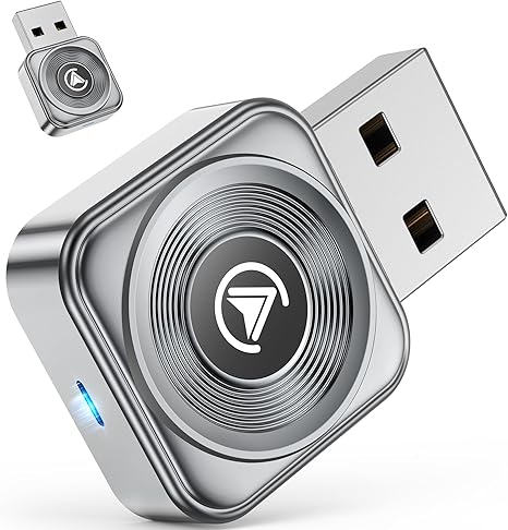 2026 Upgraded 2-in-1 Wireless CarPlay Adapter, Ultra Mini, Fast Auto Connection, Plug and Play for iOS10+ & Android11+
