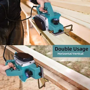 1 Handheld Electric Planer Kit, 110 US Plug, Electric Woodworking Tool, Electric Handheld Planer for DIY Model Of Wood Chamfering, 0-1mm Depth Adjustment, Suitable for Woodworking, Home Furnishing, DIY, Etc
