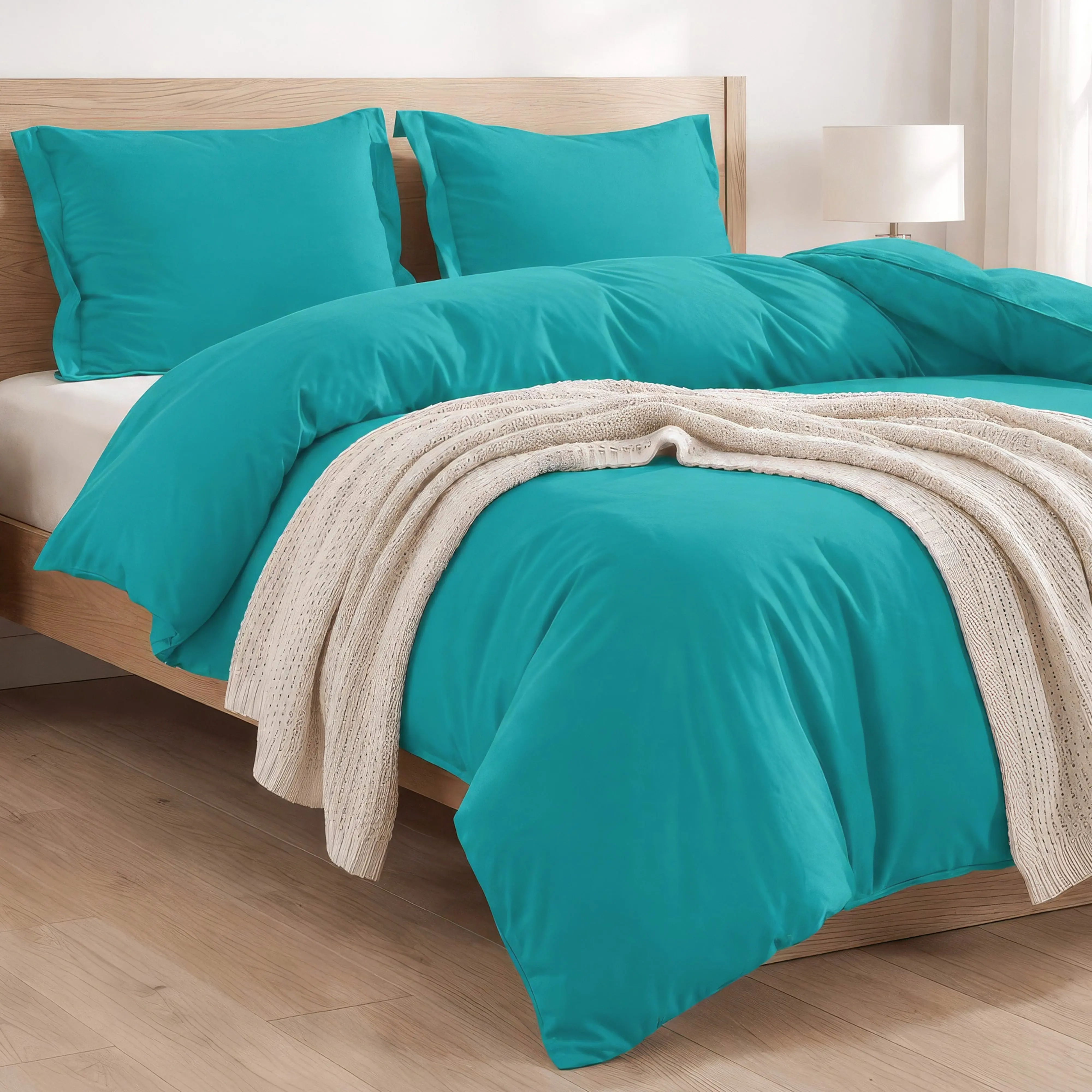Elegant Comfort Essential 3-Piece Solid Duvet Cover Set – Soft Microfiber, Fade-Resistant, Includes Duvet Cover & Pillow Shams