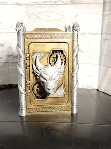 Dragon Vault Money Storage (Piggy bank) Gold and Silver Rotating Dragon Head