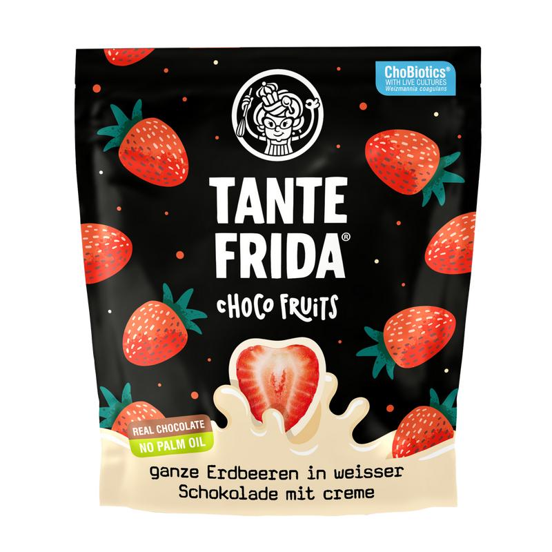 Tante Frida Choco Fruits Whole Strawberries in White Chocolate with ...