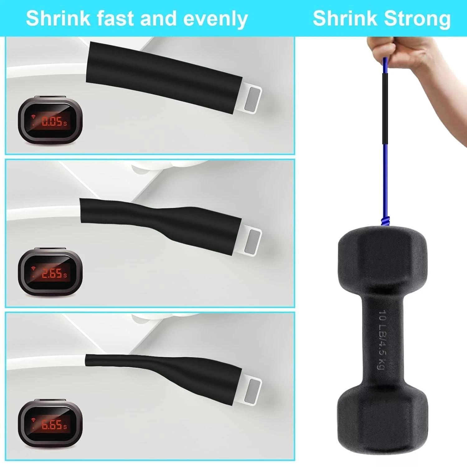 900 PCS Wire Heat Shrink Tubing Kit Marine Grade Insulated Heat Shrink Wrap Tube Premium Black Waterproof Flame Retardant Electrical Cable Sleeve Assorted Size Wire Repair Connection Protective Tube for Auto Marine Boat Car Household Electronic Wiring Ins