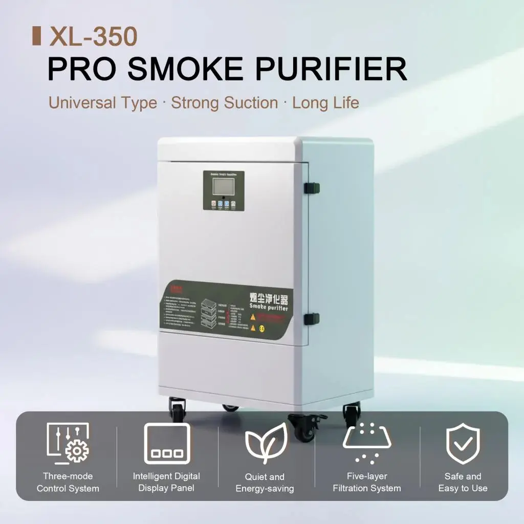 MCWlaser Pro Laser Marking Fume Purifier, 5-Stage HEPA & Carbon Filtration for Odor Control, Strong Suction Extractor for Engraving Tools, Under 60dB Quiet Operation, Protects DIY Garage Workshop from Toxic Welding Smoke