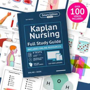 Kaplan Nursing Admissions Test Study Guide - Comprehensive Nursing Exam Prep with 4 Practice Tests & Online Resources for Visual Learners