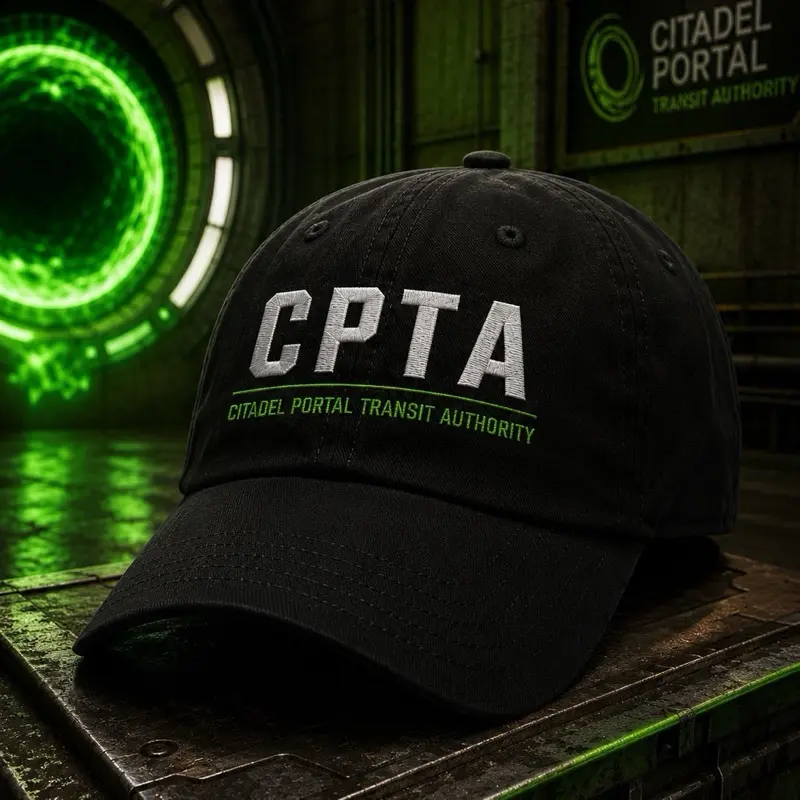Citadel Portal Transit Authority Hat | CPTA Embroidered Dad Cap | Interdimensional Transit Division | Portal Traveler Headwear