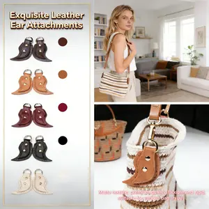 1 pair of leather and metal buckles. The new crescent design enhances visual appeal and is suitable for various bag styles. Ideal for wallet crafting and luggage accessories.