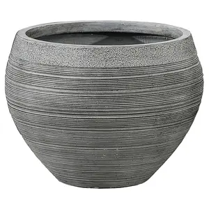 LuxenHome Gray Pottery Bowl Planter