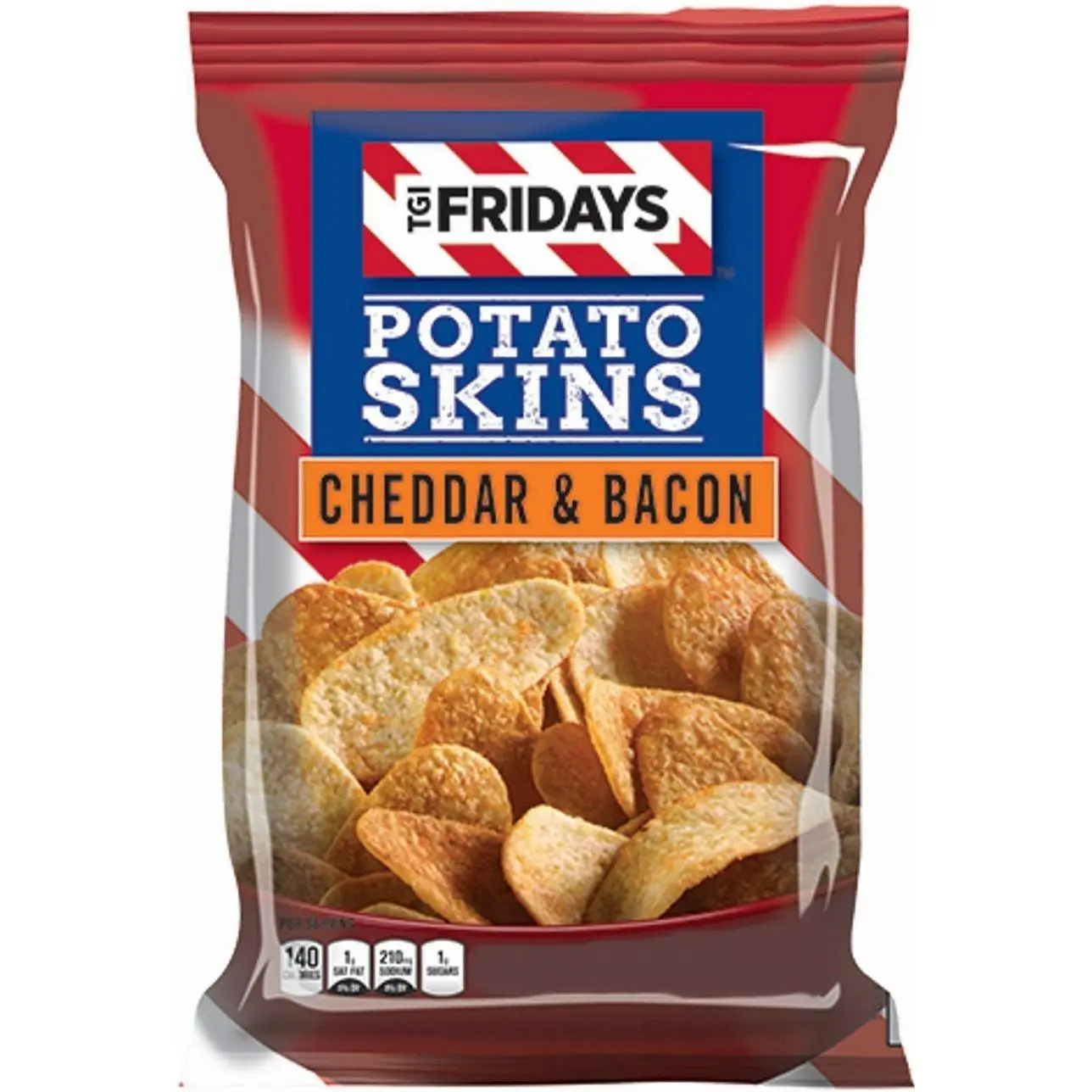 TGI Friday's 4 oz Cheddar & Bacon Potato Skins Chips (3 Bags)