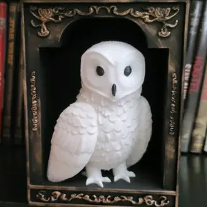 Hedwig 3D Printed Snowy Owl Decor - Unique Design Inspired by Harry Potter Series - Perfect Gift for Owls Lovers & Harry Potter Fans