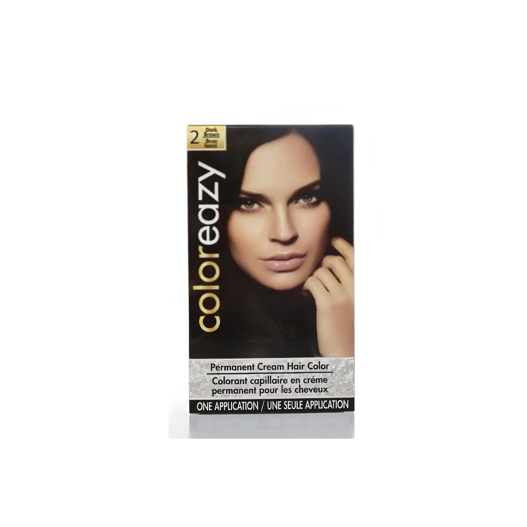 Coloreazy Permanent Cream Hair Color - 2-Pack, 1 Application, Easy to Use, Long Lasting, Home-Use Haircare Product
