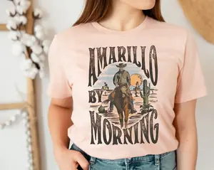 Amarillo By Morning T-Shirt, Amarillo T-Shirt, Country T-Shirt, Texas T-Shirt, Country Music T-Shirt, Western T-Shirt, Country Music T shirt, Cowboy Tee