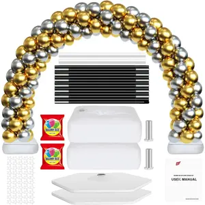 Balloon Arch Kit, 21ft Adjustable Balloon Arch Stand with Base in 9FT Width and 10FT Height, Threaded Design Balloon Arch Frame for Birthday  Shower Party Ballon Arch Kit