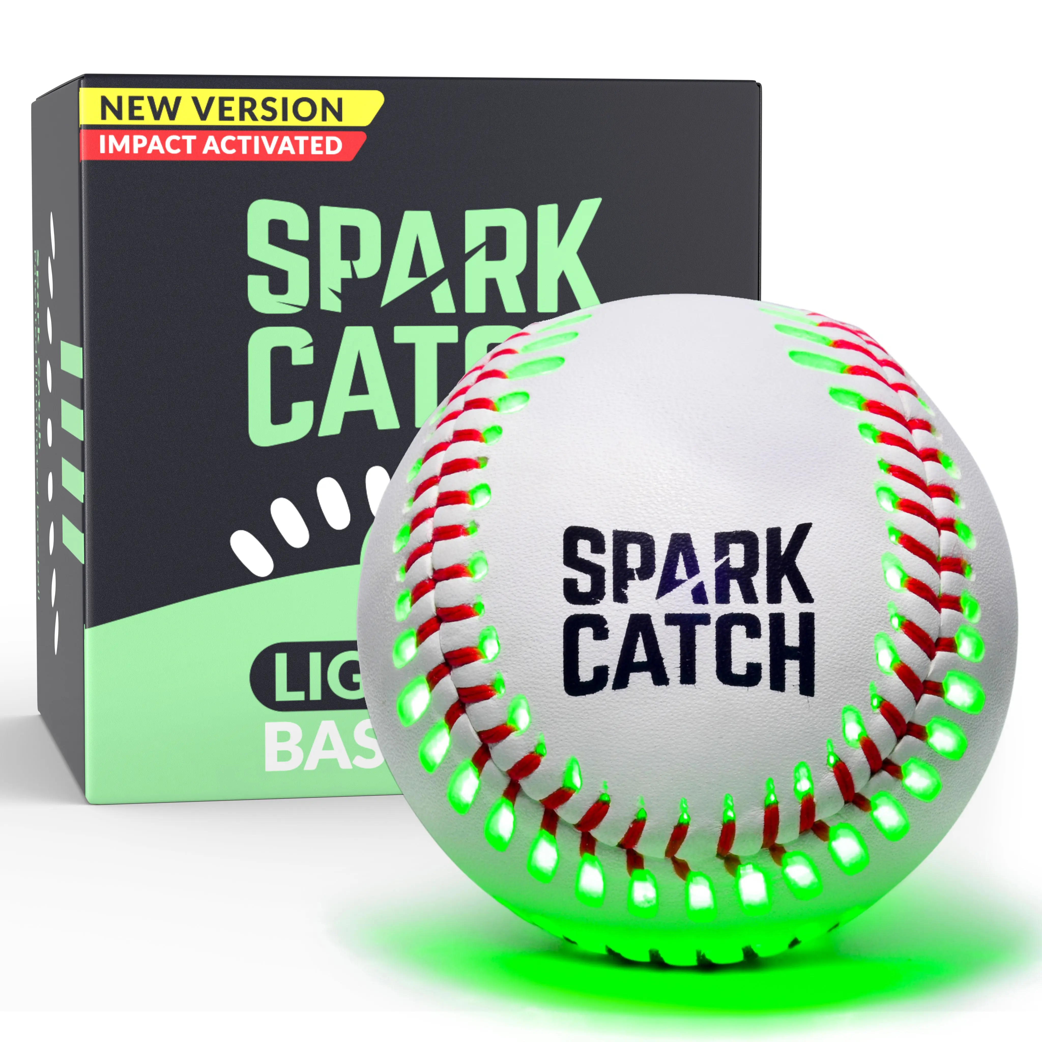 Spark Catch Baseball (Impact-Activated) - Neon Green Spark Catch Baseball (Impact-Activated) - Neon Green